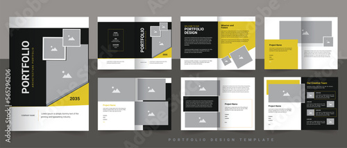 architecture portfolio or real estate architecture portfolio design template