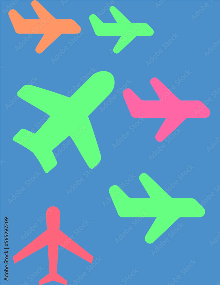 set of airplanes set of airplanes
