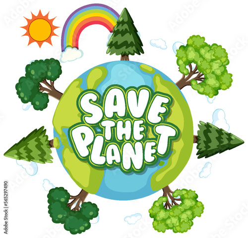 Save the earth banner design