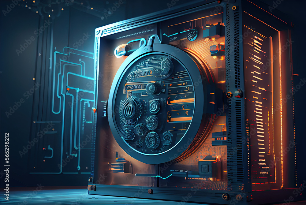 The new concept of Fintech - Generative AI illustration The new concept of Fintech - Generative AI illustration