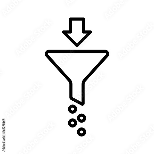 funnel filter icon vector design template in white background