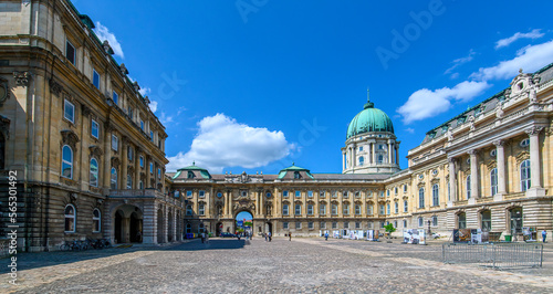 Budapest, Hungary. History Museum in Buda Castle Royal Palace and Hungarian National Gallery 