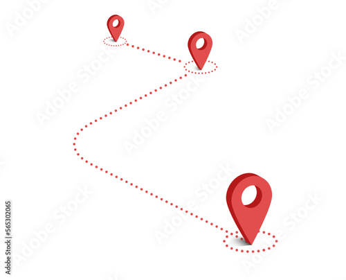 GPS navigator pin checking point to point