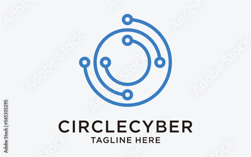 logo design circle technology template