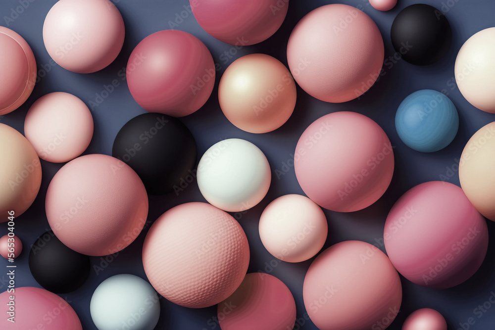 Pastel color balls background. Generative AI Pastel color balls background. Generative AI