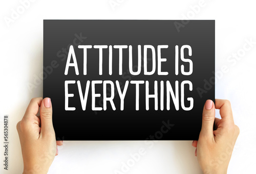 Quadro su tela Attitude Is Everything text on card, concept background