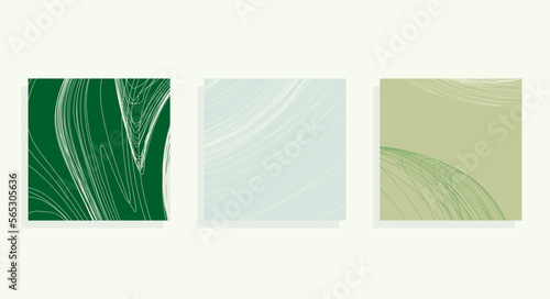 Green Square-shaped Backgrounds Featuring Wavy  Lines. Modern and dynamic look and can be used for a variety of design projects .