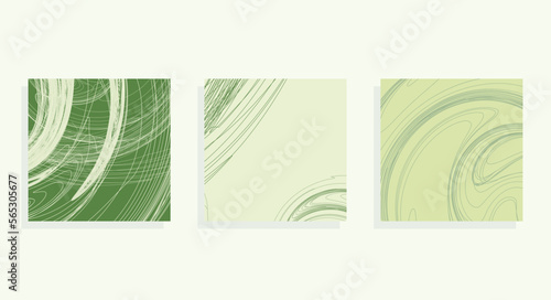 Green Square-shaped Backgrounds Featuring Wavy  Lines. Modern and dynamic look and can be used for a variety of design projects .
