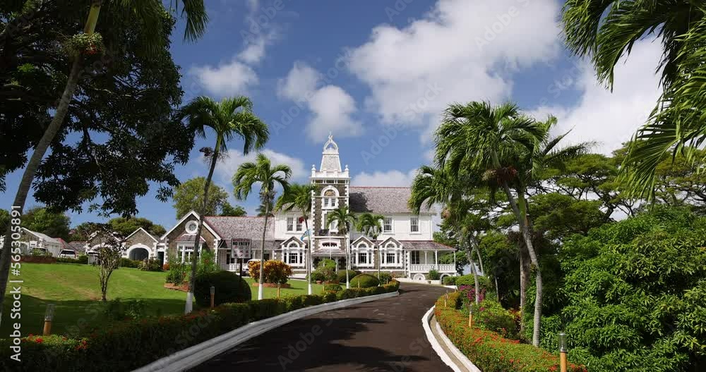 Saint Lucia Castries Governors home mansion. British Commonwealth Island. National capital city of Castries. Government offices and personal residence of the governor. Saint Lucia Castries Governors home mansion. British Commonwealth Island. National capital city of Castries. Government offices and personal residence of the governor.