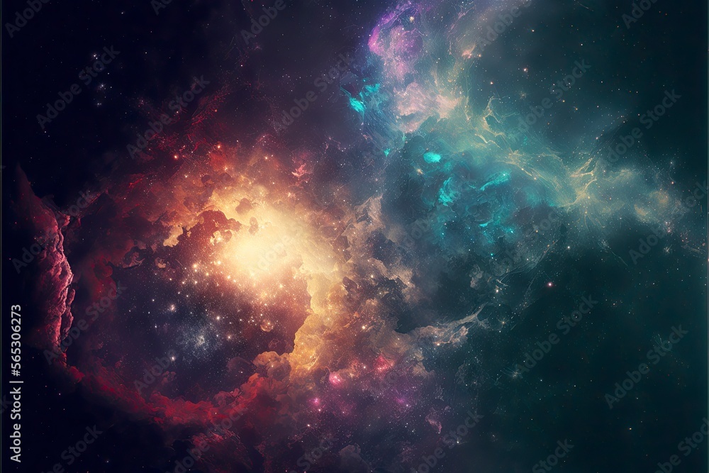 Fototapeta premium colorful esotheric nebula background state of mind relaxation and meditation