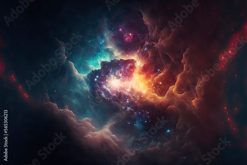 colorful esotheric nebula background state of mind relaxation and meditation © Alistair