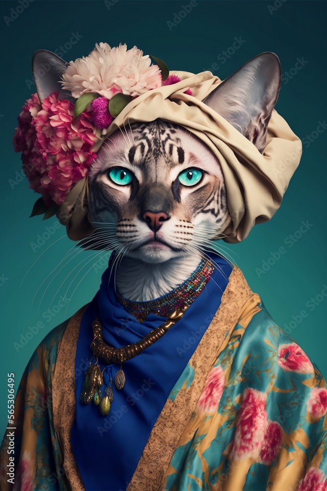 Feline Fashion,  well dressed cat | Generative AI