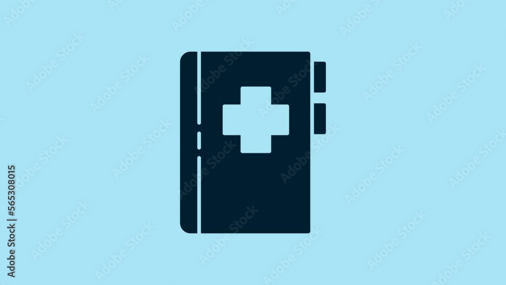 Blue Clipboard with dental card or patient medical records icon isolated on blue background. Dental insurance. Dental clinic report. 4K Video motion graphic animation Blue Clipboard with dental card or patient medical records icon isolated on blue background. Dental insurance. Dental clinic report. 4K Video motion graphic animation