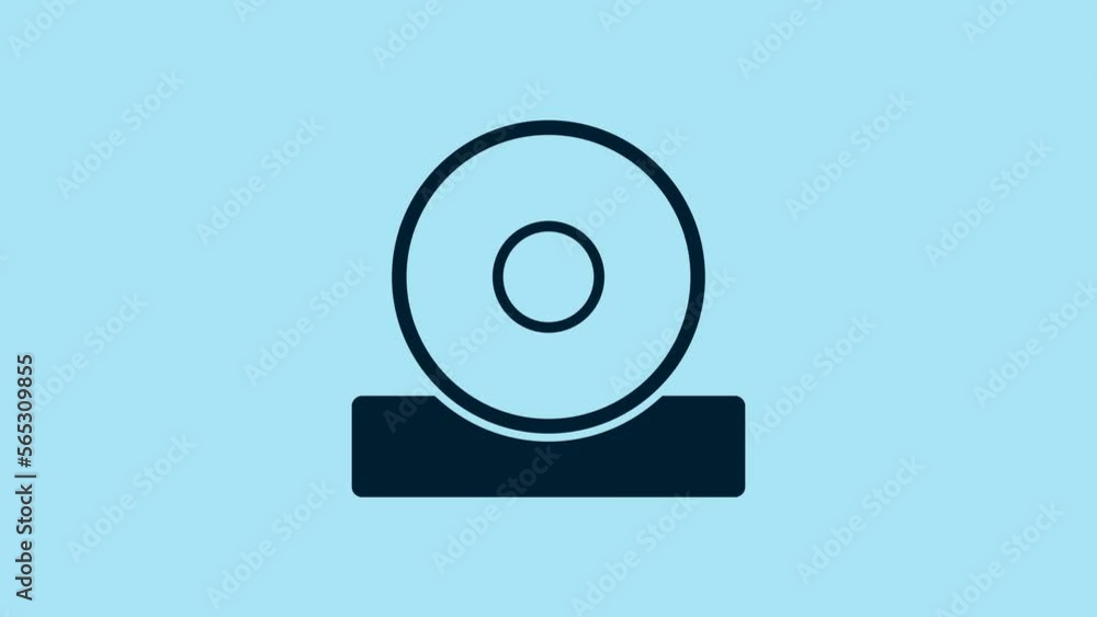Blue Otolaryngological head reflector icon isolated on blue background. Equipment for inspection the patient's ear, throat and nose. 4K Video motion graphic animation Blue Otolaryngological head reflector icon isolated on blue background. Equipment for inspection the patient's ear, throat and nose. 4K Video motion graphic animation