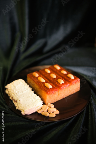 Traditional Turkish Sweet Şambali Tatlısı photo