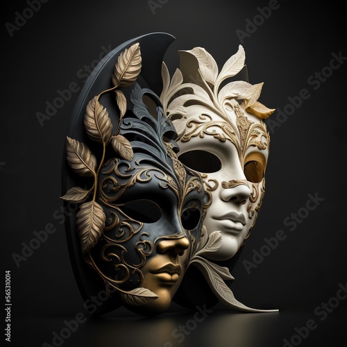 Generative ai venetian carnival masks © Ramy