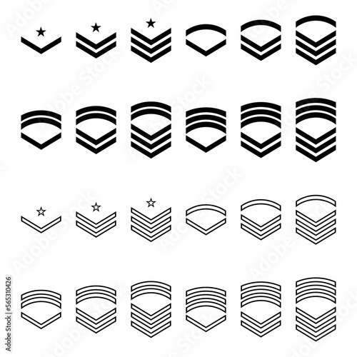 Chevron army, great design for web or app design. Badge and chevron vector illustration.