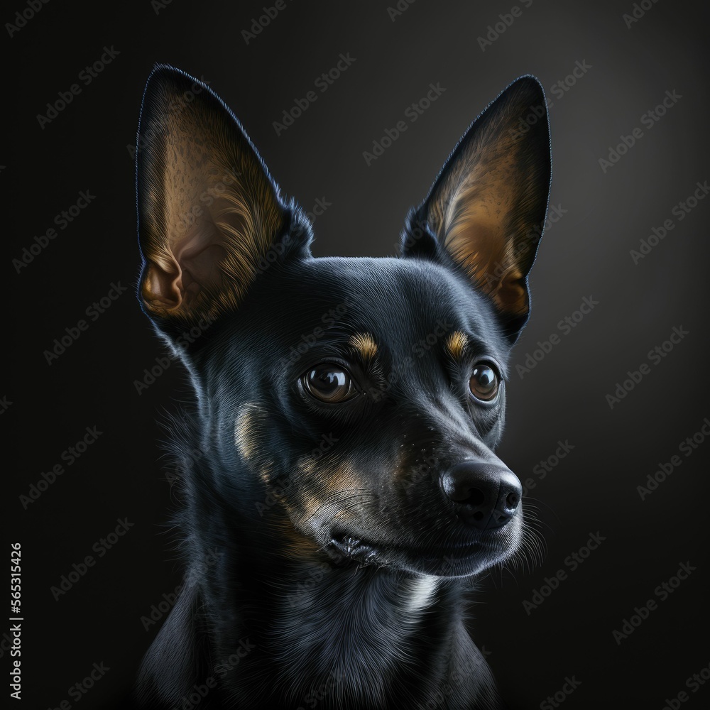 Cute dog portrait ,made with Generative AI