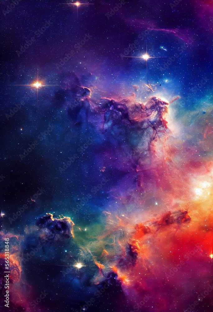 HD Wallpaper of space stars galaxy nebula rendering Generative AI Content by Midjourney