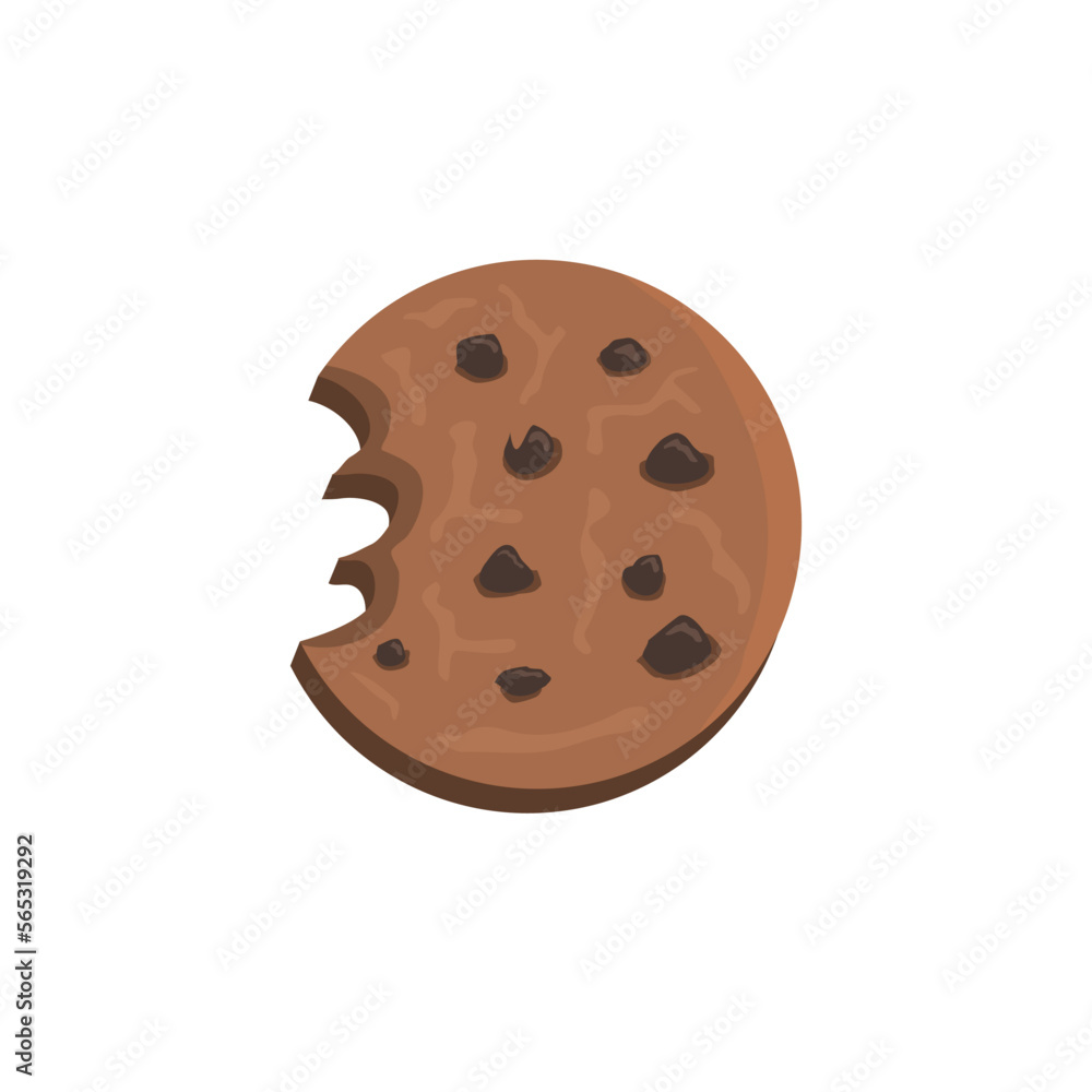 Fototapeta premium chocolate chip cookie isolated