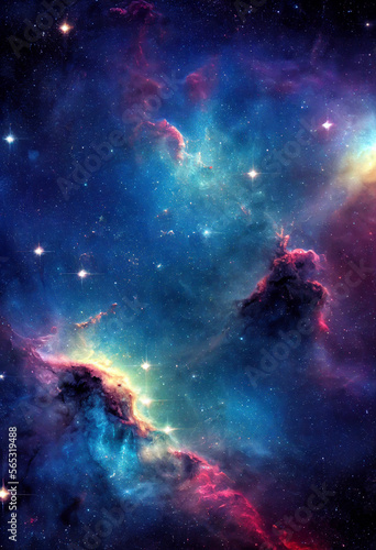 HD Wallpaper of space stars galaxy nebula rendering Generative AI Content by Midjourney © simon