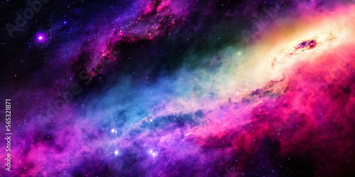 Colourful Deep Space Sci-Fi Stars  Clouds and Nebulas