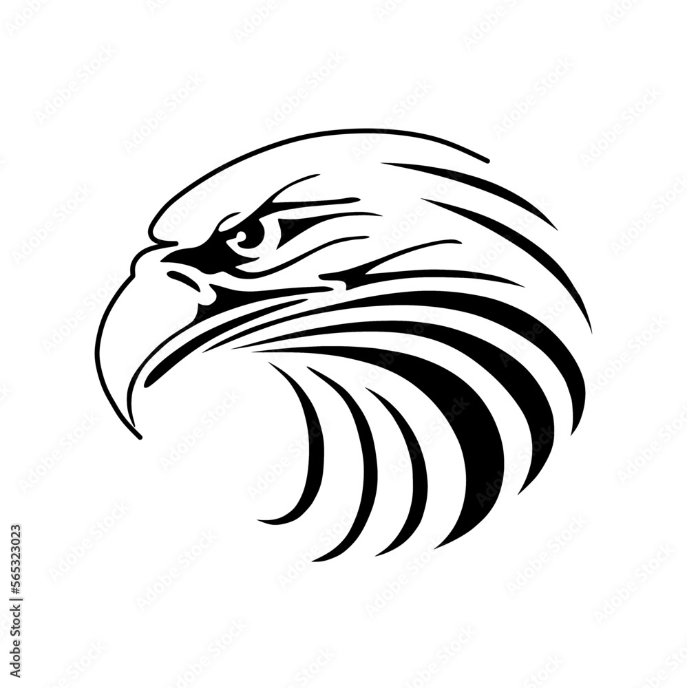 Obraz premium eagle head vector illustration