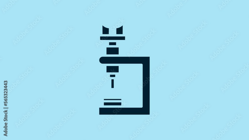 Blue Microscope icon isolated on blue background. Chemistry, pharmaceutical instrument, microbiology magnifying tool. 4K Video motion graphic animation Blue Microscope icon isolated on blue background. Chemistry, pharmaceutical instrument, microbiology magnifying tool. 4K Video motion graphic animation