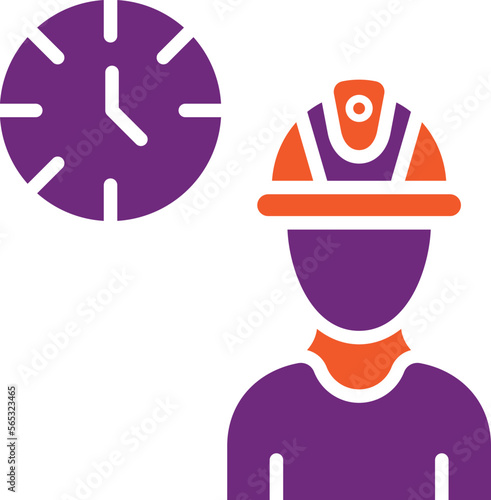Working hours Vector Icon Design Illustration