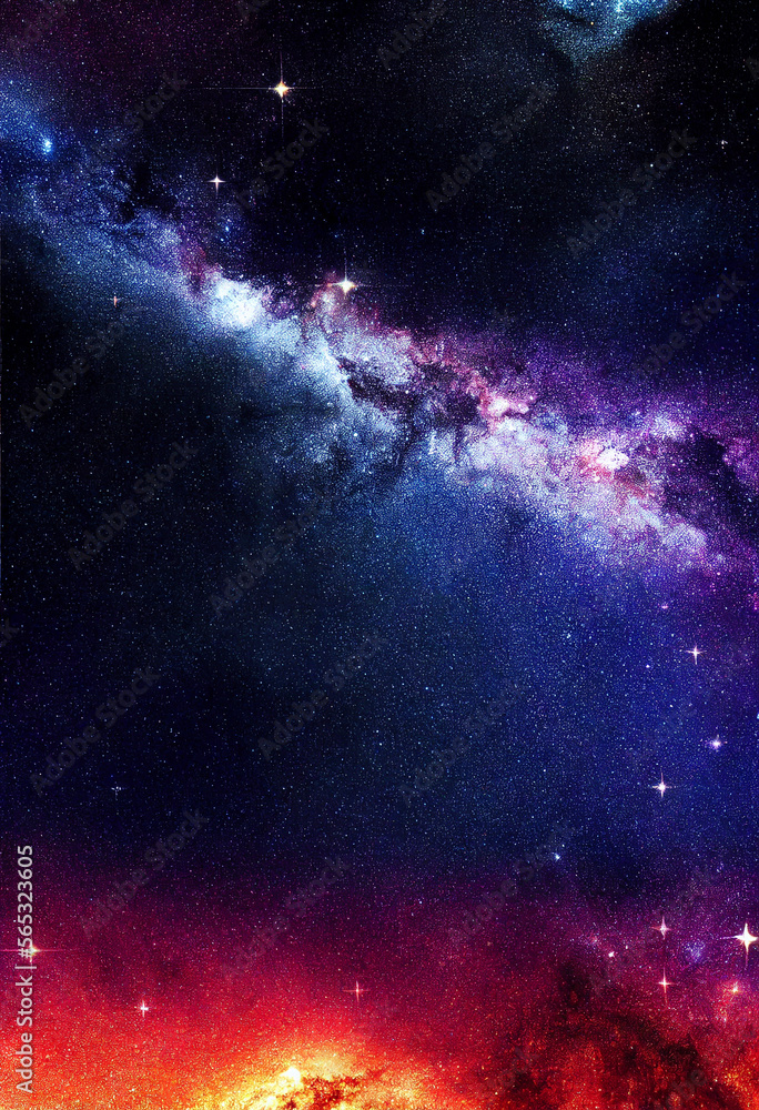Fototapeta premium dazzling starry sky cosmic starry sky background material Generative AI Content by Midjourney