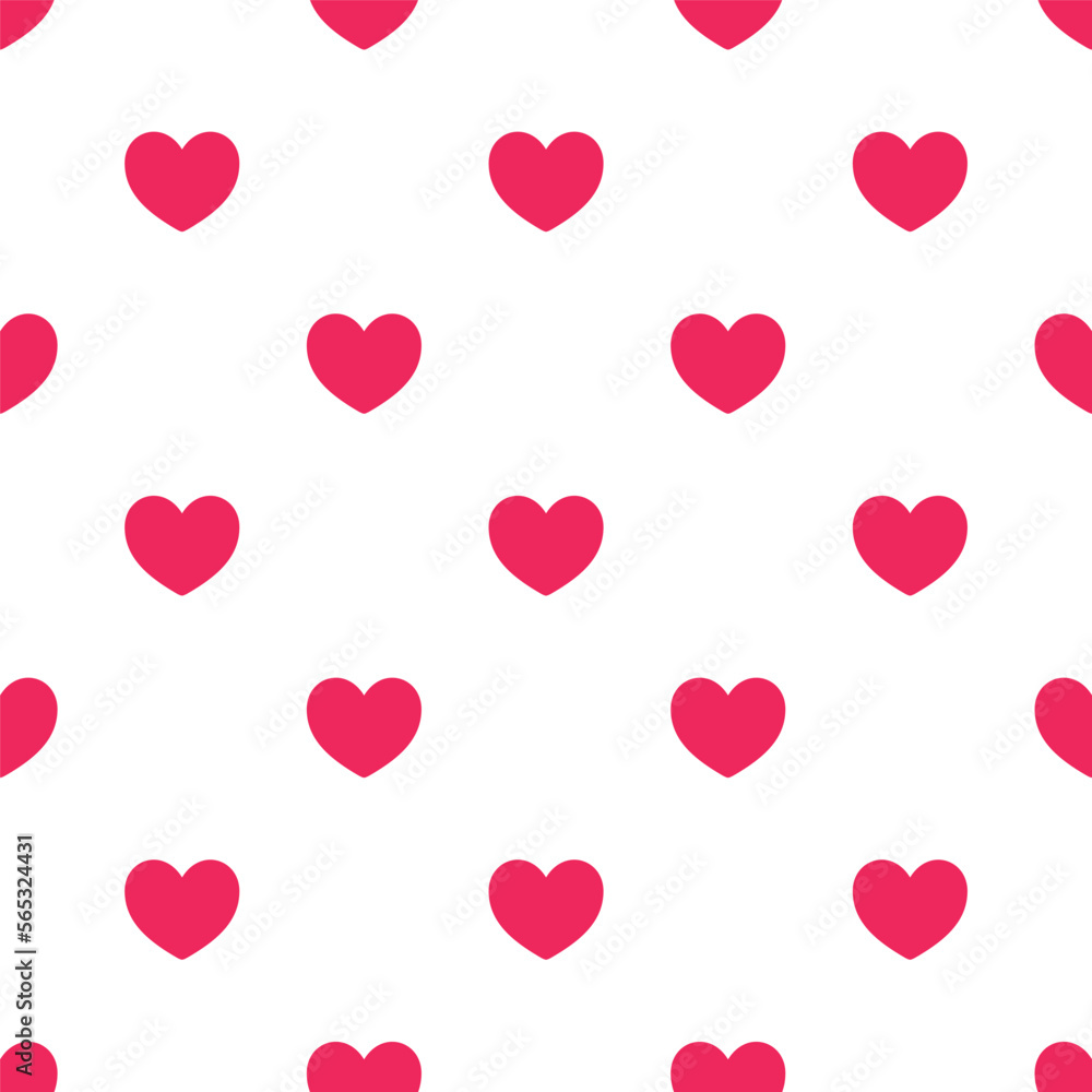 Seamless pattern with hearts, romantic background for wedding, birthday or Valentine's Day. Vector illustration