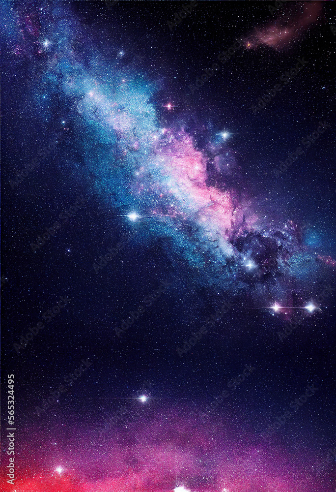 Fototapeta premium dazzling starry sky cosmic starry sky background material Generative AI Content by Midjourney