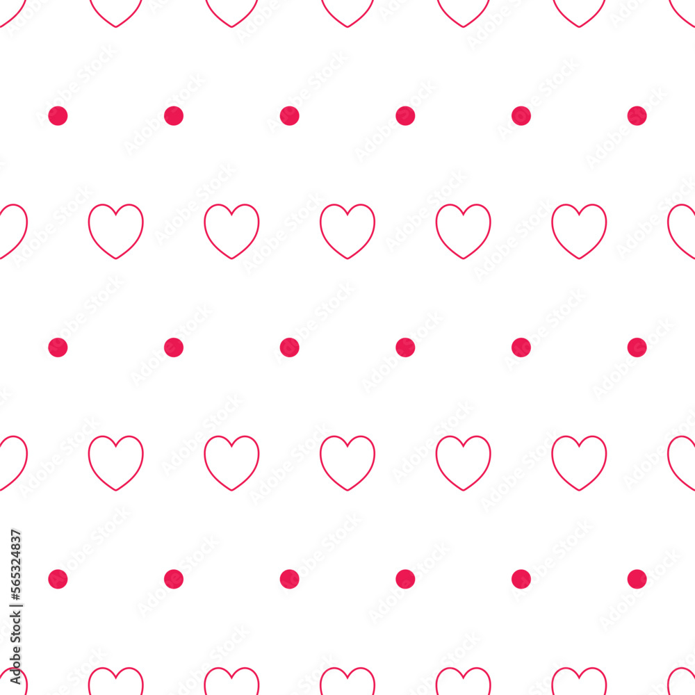 Seamless romantic hearts pattern. Design element for wedding invitation, Valentines Day cards, wallpapers, web site background, baby shower invitation, birthday card, scrapbooking, fabric print etc.