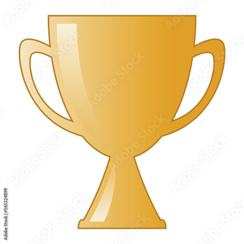 simple golden winners cup, vector illustration