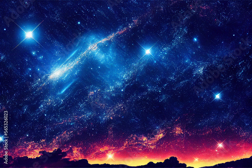 dazzling starry sky cosmic starry sky background material Generative AI Content by Midjourney