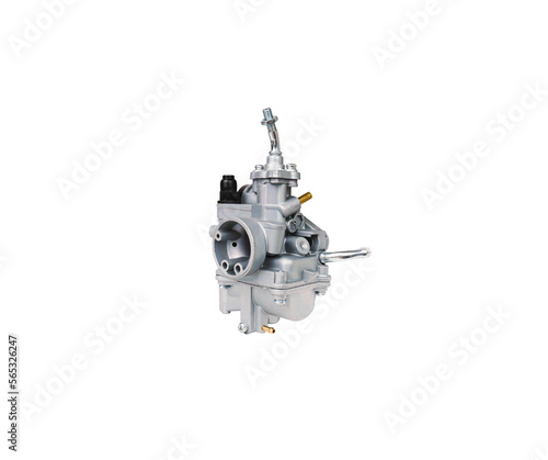 New motorcycle carburetor isolated. Motorbike parts concept,PNG file