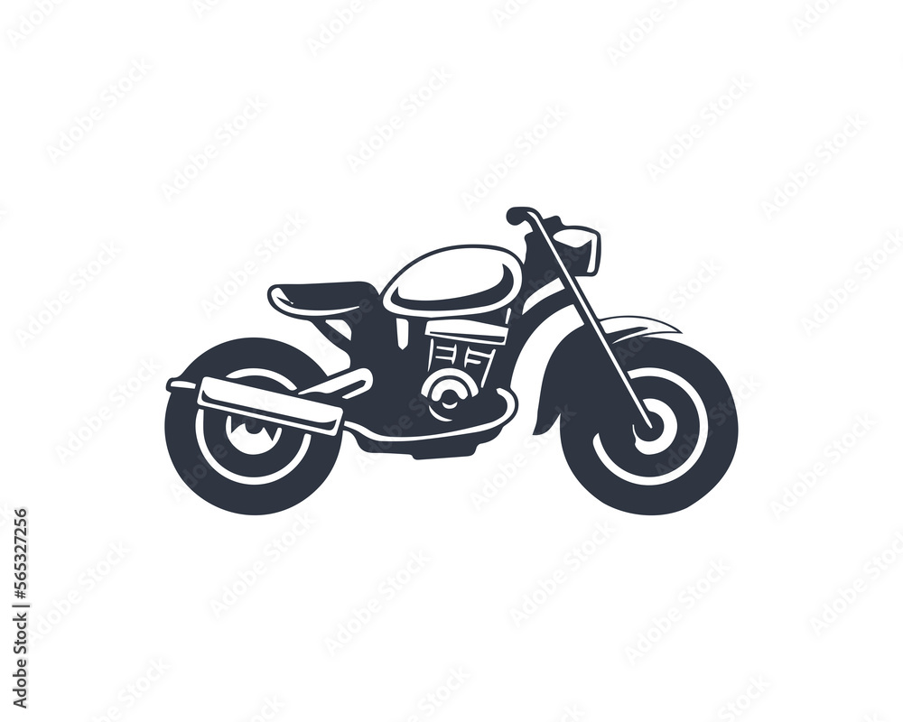 Obraz premium Motorcycle motor bike Logo design vector. Moto silhouette icon