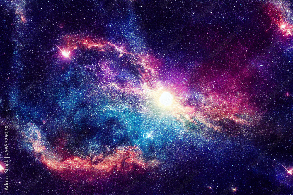 Fototapeta premium dazzling starry sky cosmic starry sky background material Generative AI Content by Midjourney