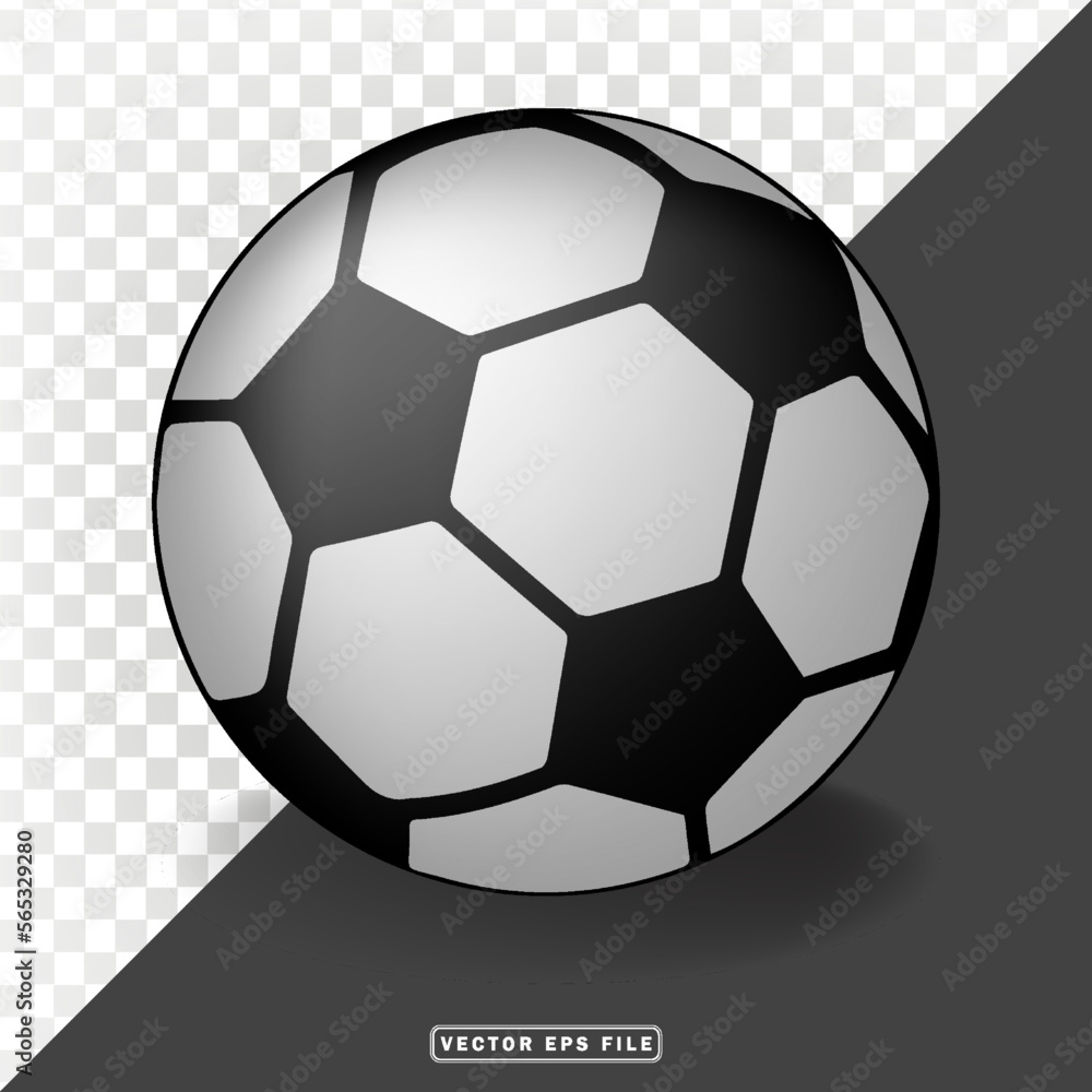Obraz premium soccer ball on black background 3d