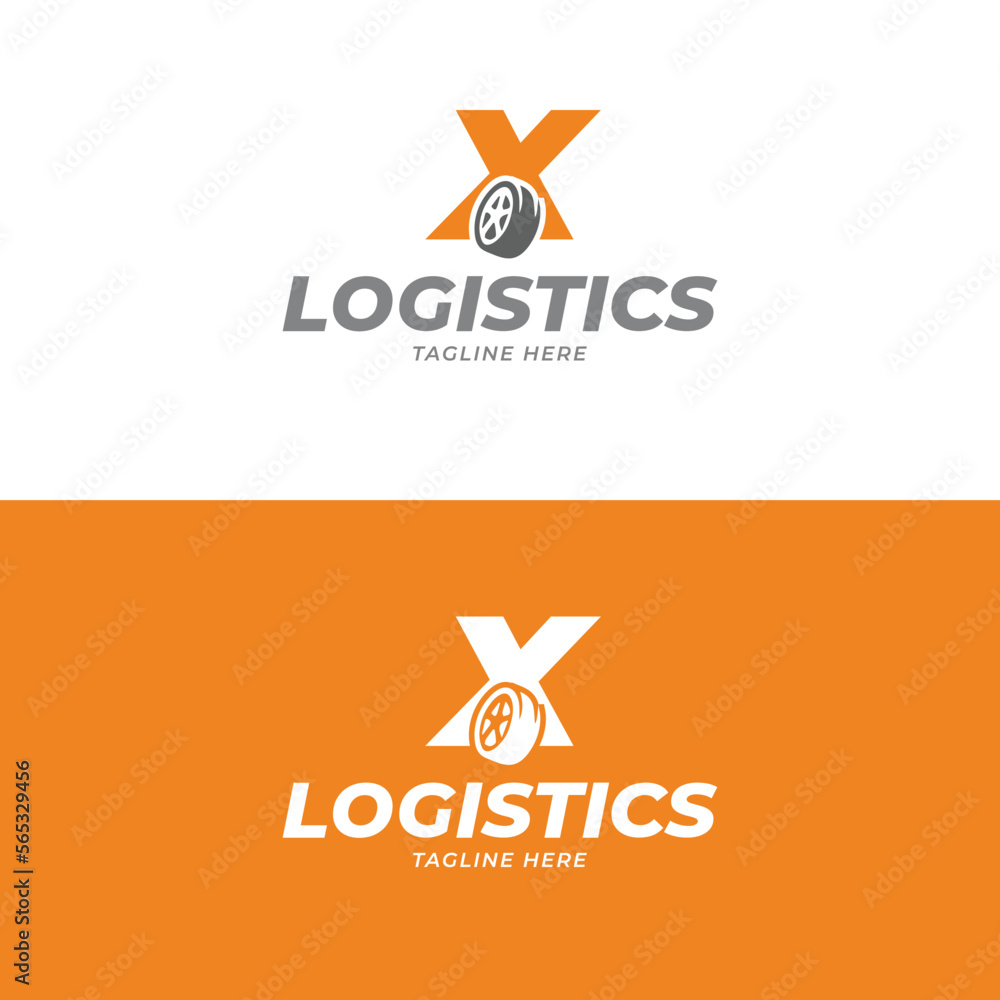 Letter X logistics company logo design template Stock Vector | Adobe Stock