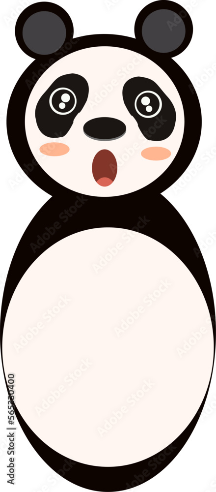 Obraz premium Panda is a mammal from the bear family. This animal from China has a characteristic black and white fur color
