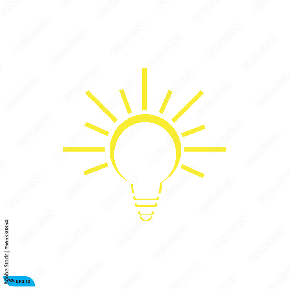 Icon vector graphic of lamp of inspiring Icon vector graphic of lamp of inspiring