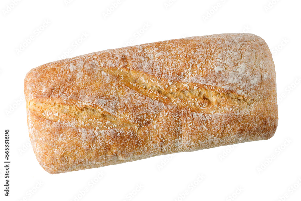 Fresh baked ciabatta loaf wheat bread isolated Fresh baked ciabatta loaf wheat bread isolated