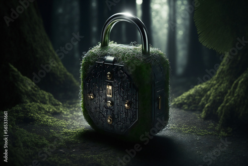 Journey through the dark forest to find the ultimate solution for digital security: a powerful, high-tech padlock