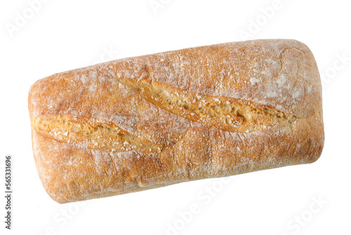 Photos Fresh baked ciabatta loaf wheat bread isolated