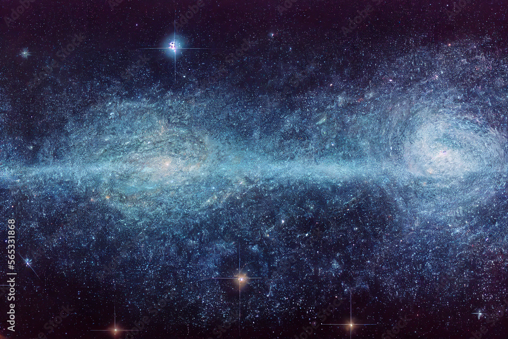 Obraz premium Starry universe galaxy renderings concept map Generative AI Content by Midjourney