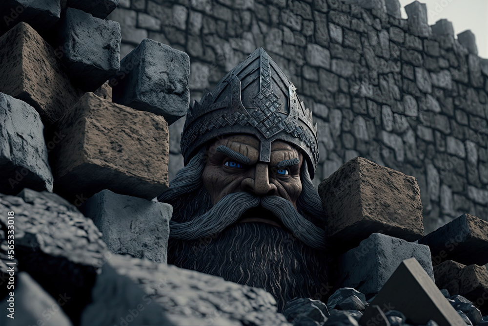 Dwarf fortress illustration, 3d voxel graphic render. Ai Generated ...