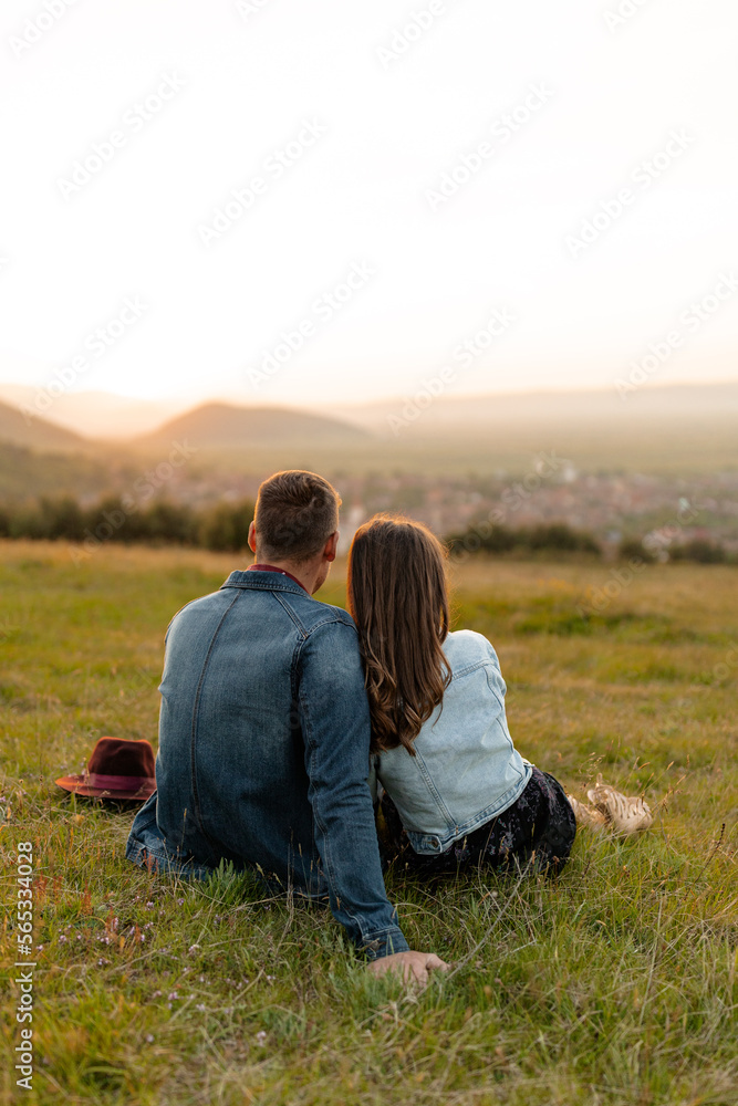 affectionate couple spending time together outdoors on valentine's day