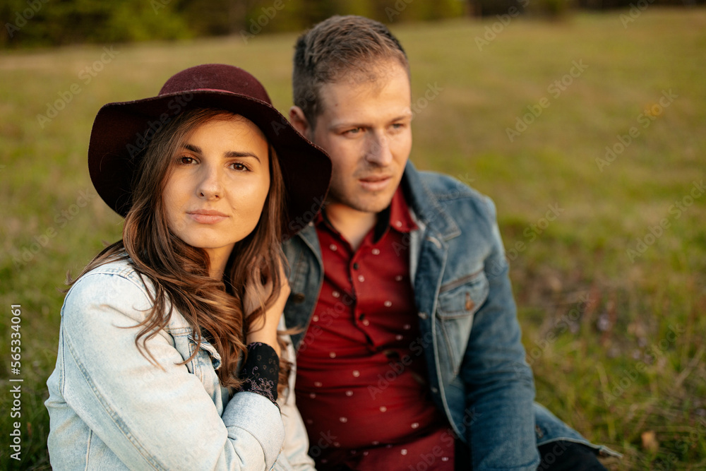 Loving couple spending the day outdoors Loving couple spending the day outdoors