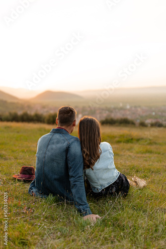affectionate couple spending time together outdoors on valentine s day